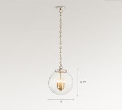 Anthony Recycled Glass Globe Pendant (14&quot;-18&quot;)