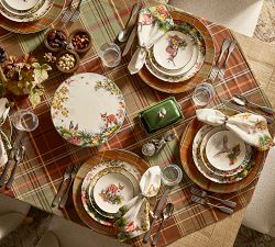 Woodrow Plaid Stoneware Chargers - Set of 4