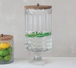 Vintage Inspired Pressed Glass Drink Dispenser and Storage Container