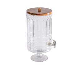 Vintage Inspired Pressed Glass Drink Dispenser and Storage Container