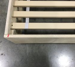 Open Box: Indio Eucalyptus Modern Platform Outdoor Single Chaise Lounge
