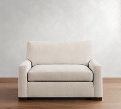 Turner Square Arm Twin Sleeper Sofa with Memory Foam Mattress (55&quot;)