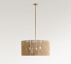 Camden Woven Drum Pendant (24&quot;-30&quot;)