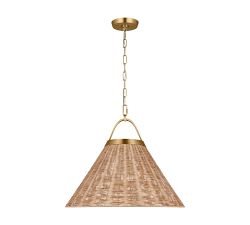 Lainey Handwoven Rattan Pendant (30&quot;)
