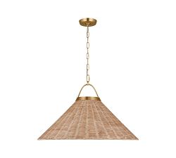 Lainey Handwoven Rattan Pendant (30&quot;)