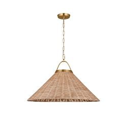 Lainey Handwoven Rattan Pendant (30&quot;)