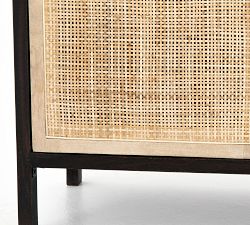 Dolores Cane Open Bookcase with Doors (35&quot;)