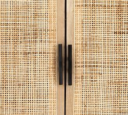 Dolores Cane Open Bookcase with Doors (35&quot;)