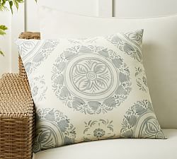 Watercolor Medallion Outdoor Pillow
