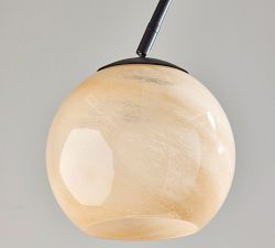 Trent Glass Globe Arc Floor Lamp (71.5&quot;)