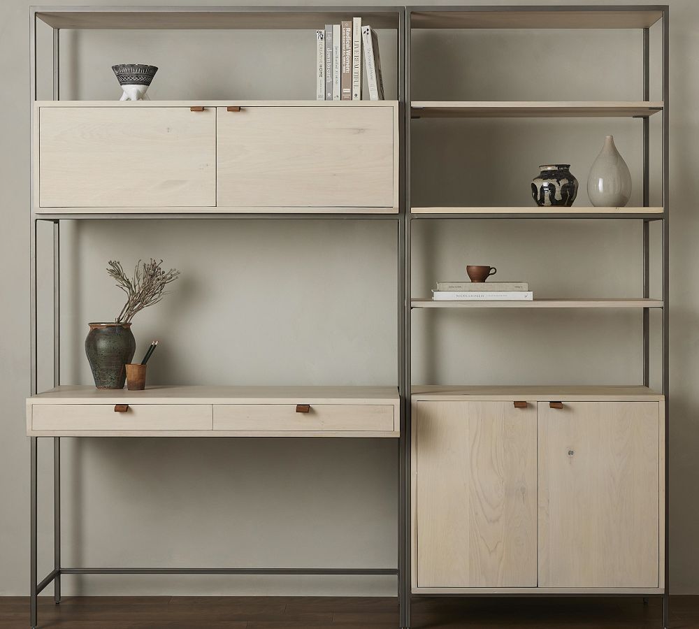 Graham Wall Desk With Drawer &amp; Bookcase (85&quot;)
