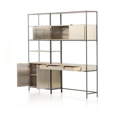 Graham Wall Desk With Drawer &amp; Bookcase (85&quot;)