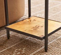 Burl Square Side Table (13.5&quot;)