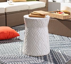 Josiah Ceramic Round Outdoor Accent Table (14&quot;)