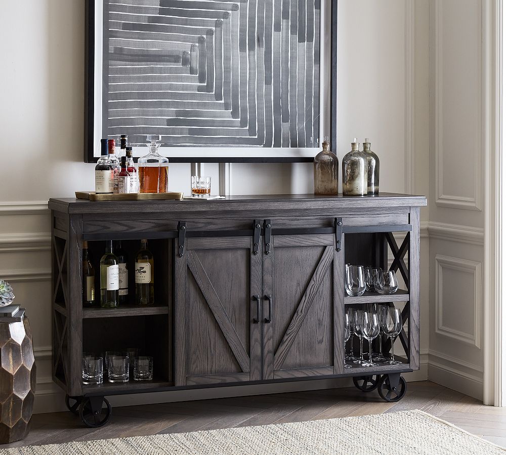 Parrish Bar Cabinet - Charcoal