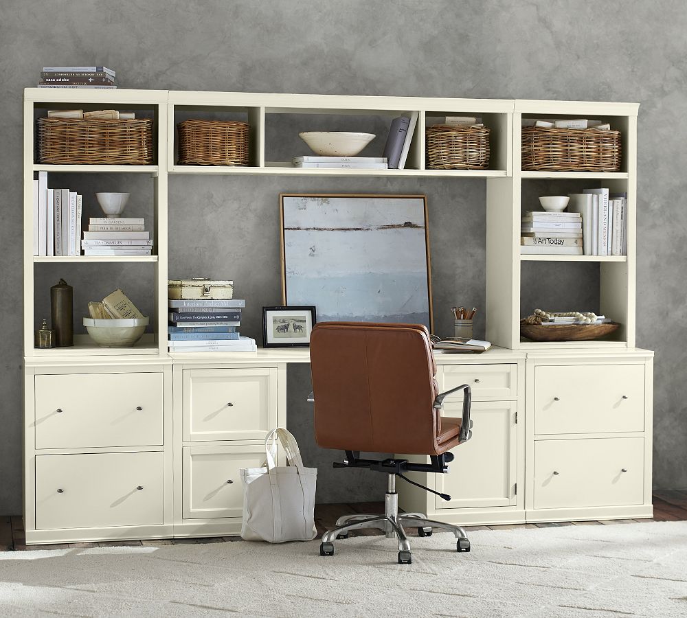 Logan Desk with Bookcase Suite &amp; Bridge (110&quot;)