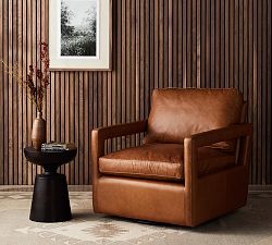 Dorris Leather Swivel Chair