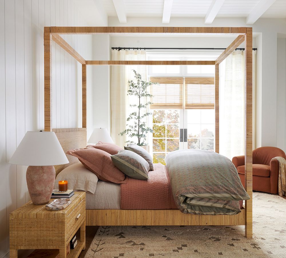 Pick-Stitch Handcrafted Cotton Linen Quilt