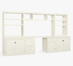 Logan Desk with Bookcase Suite &amp; Bridge (110&quot;)