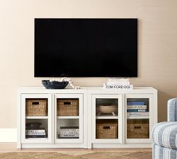 Dillon Glass Cabinet Media Console (72&quot;)