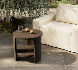 Lanay Reclaimed Teak Round Outdoor End Table (22&quot;)
