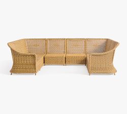 Westport Wicker 8-Piece U-Shaped Outdoor Sectional (127&quot;)