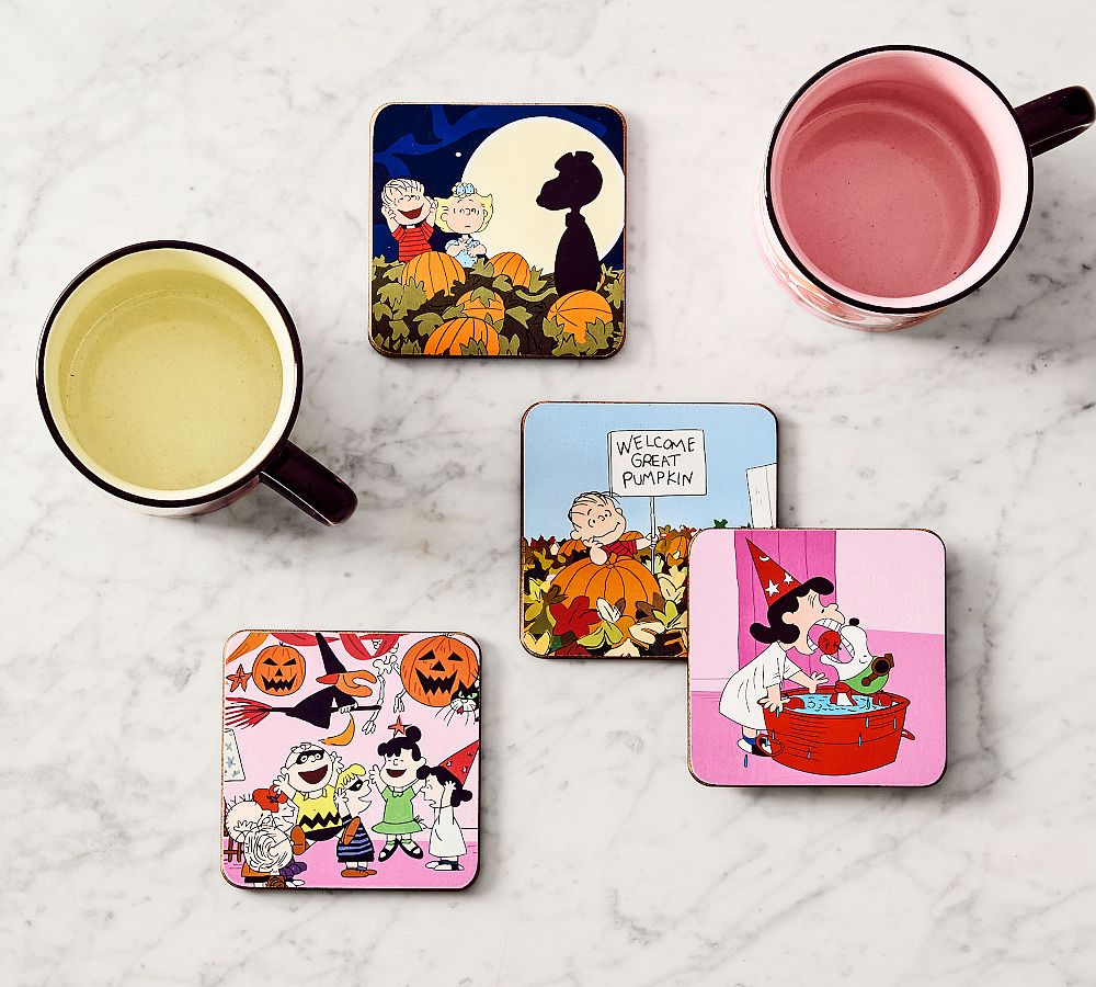 Peanuts&#8482; Great Pumpkin Coasters - Mixed Set of 4