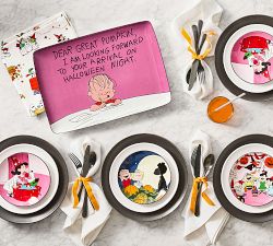 Peanuts&#8482; Great Pumpkin Stoneware Appetizer Plates - Mixed Set of 4