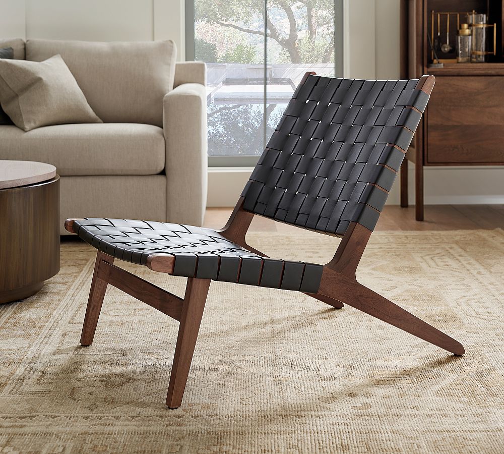 Fenton Woven Leather Accent Chair