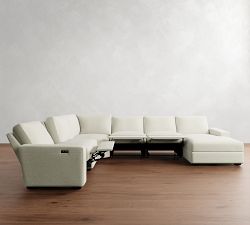 Big Sur Square Arm Power Reclining 6-Piece Chaise Sectional (152&quot;-164&quot;)