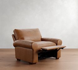 Big Sur Roll Arm Leather Power Recliner