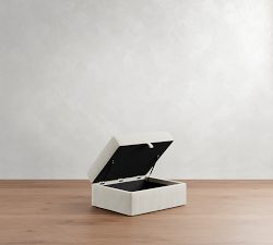 Pearce Square Arm Slipcovered Sectional Storage Ottoman