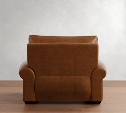 Big Sur Roll Arm Leather Power Recliner