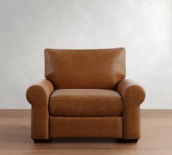 Big Sur Roll Arm Leather Power Recliner