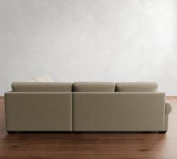 Big Sur Roll Arm 3-Piece L-Shaped Wedge Sectional (124&quot;)
