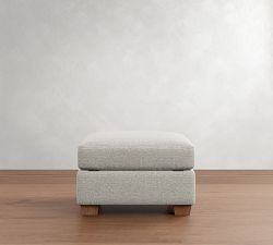 PB Comfort Modern Square Arm Storage Ottoman