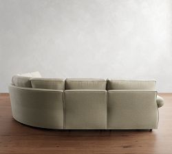 Pearce Roll Arm 5-Piece Curved Wedge Sectional (130&quot;)