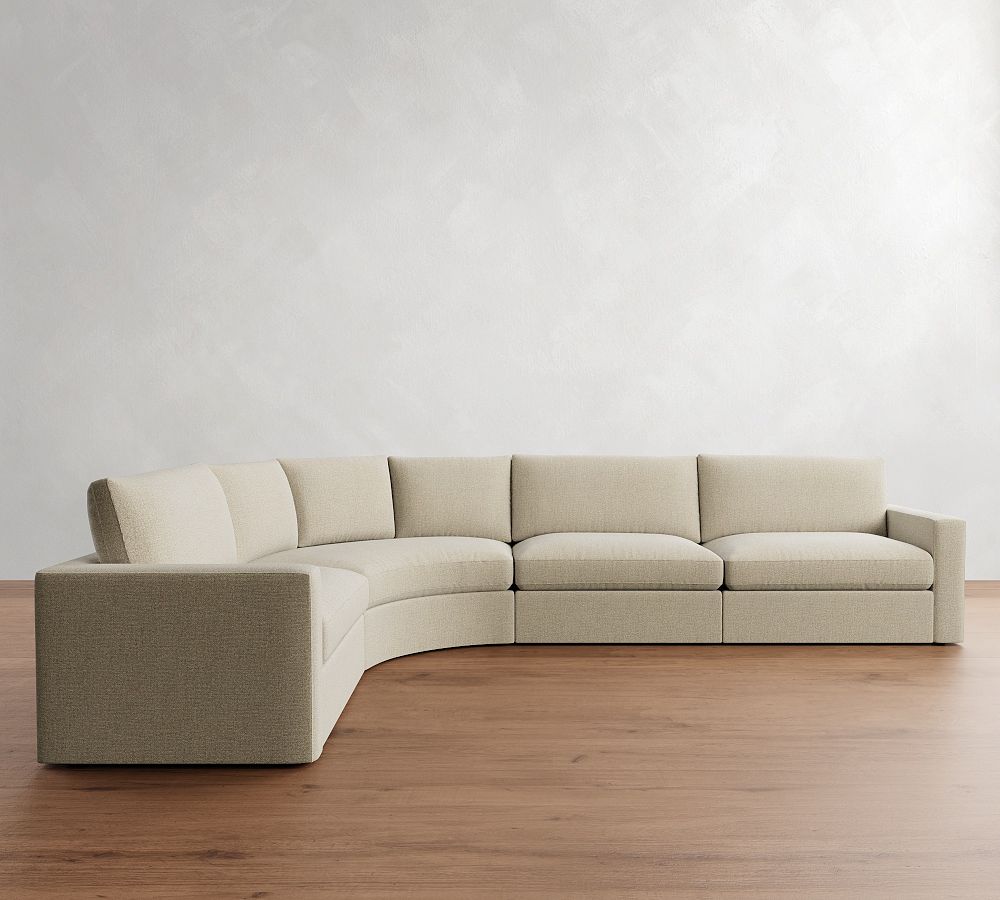 Westwood Square Arm 4-Piece Curved Wedge Sectional (151&quot;)