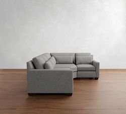 York Square Arm Deep Seat 3-Piece Wedge Sectional (108&quot;)