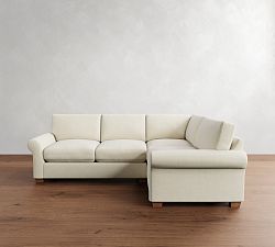PB Comfort Modern Roll Arm 3-Piece Sectional (115&quot;)