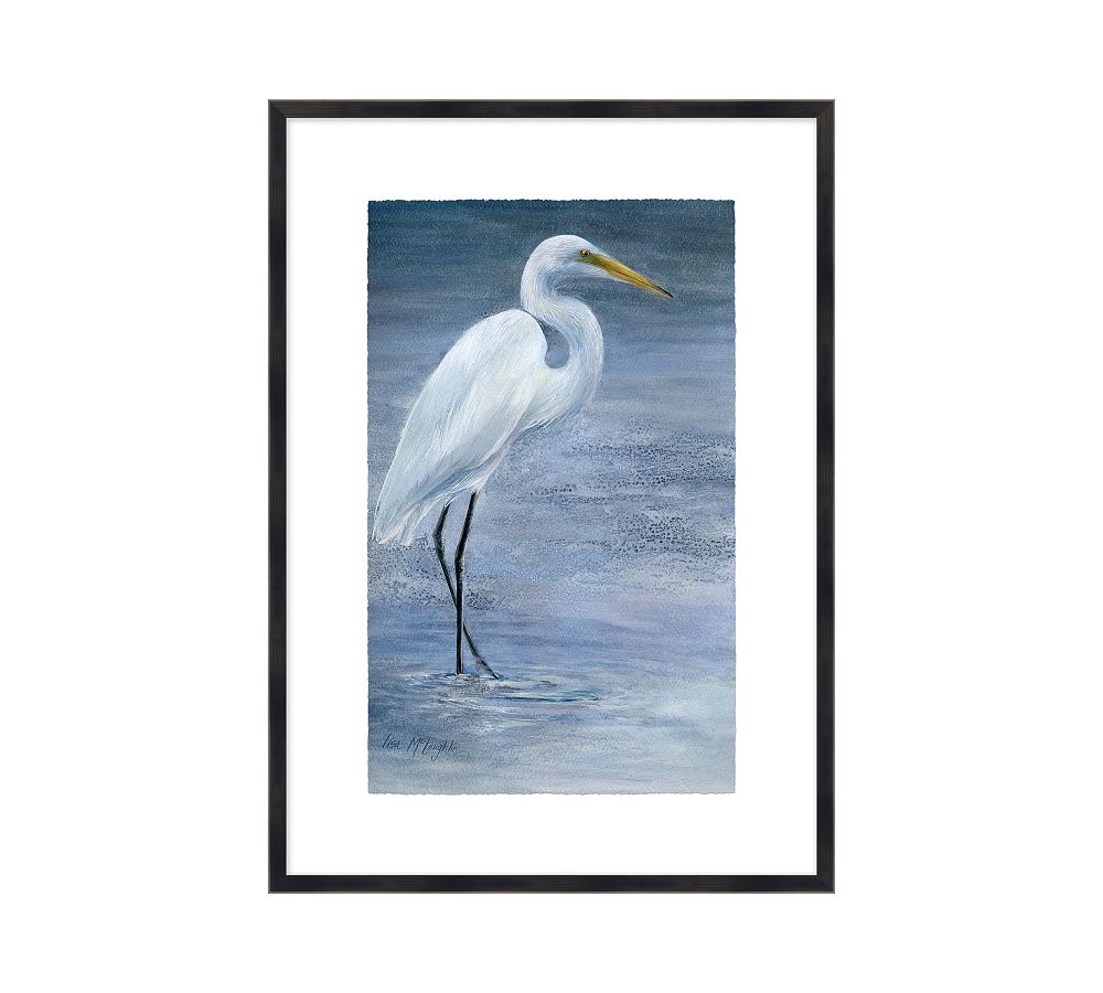 Egret in Twilight Framed Print