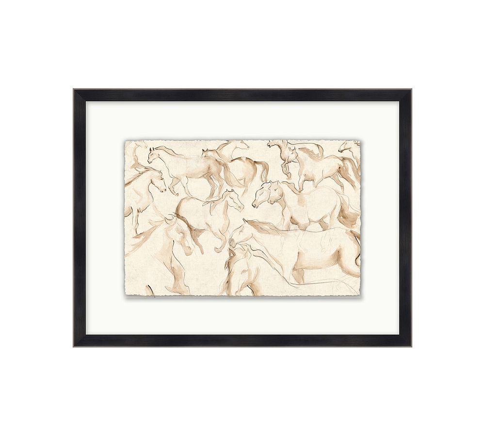 Horse Stampede Framed Print