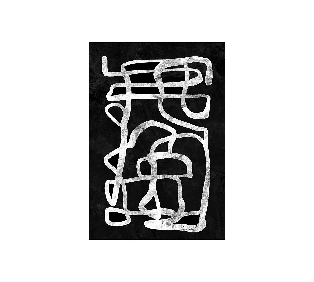 Mono Lines Framed Print