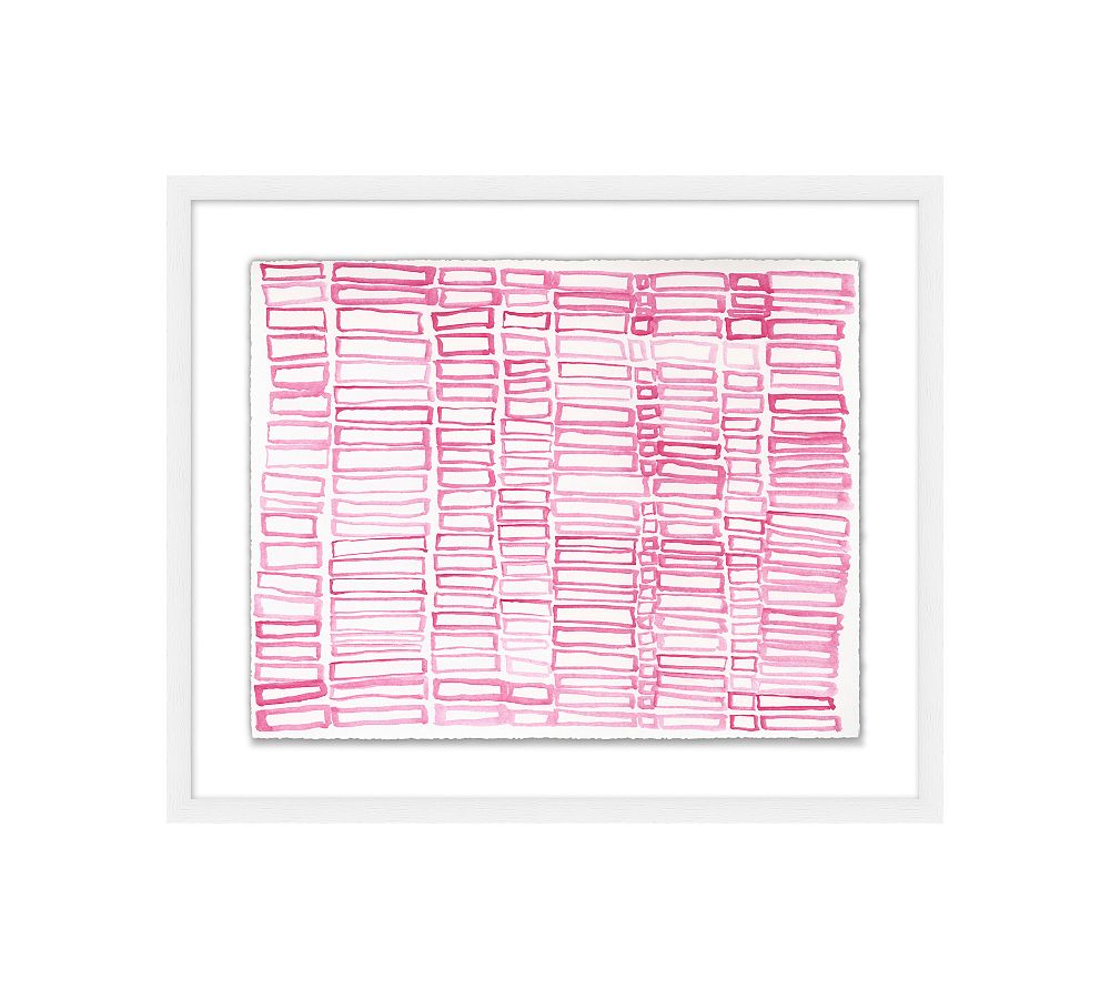 Pink Network Framed Print