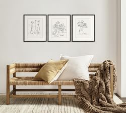 Saturday Floral Sketch Framed Wall Art Prints