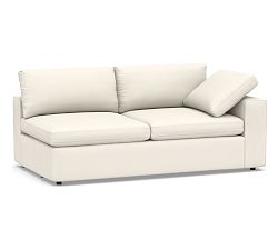 Open Box: Dream Right-arm Loveseat, Memory Foam Cushions, Performance Twill Warm White