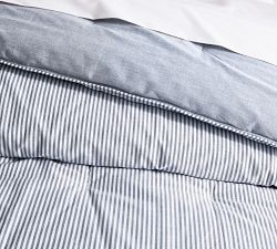 7-Piece Silas Reversible Striped Cotton Comforter Set