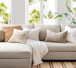Leaf Embroidered Pillow