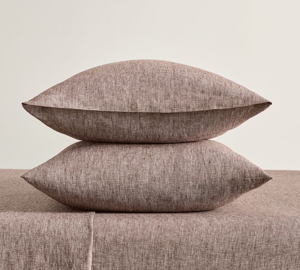 Open Box: Belgian Flax Linen Pillowcases, Standard, Set of 2-Coffee