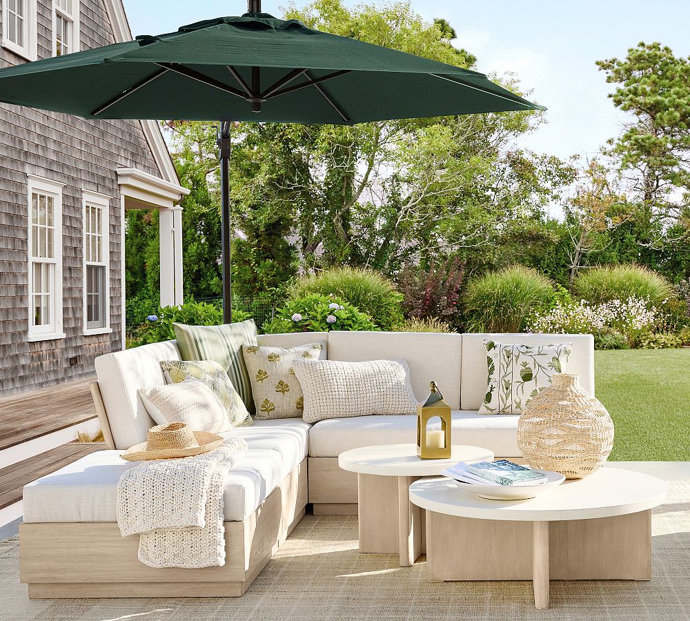 Build Your Own - Indio Eucalyptus Modern Platform Outdoor Sectional Components